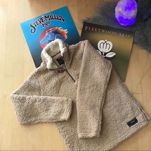 Vintage Jackets & Coats - •vintage• | oatmeal teddy half-zip pullover Vintage Jackets & Coats - •vintage• | oatmeal teddy half-zip pullover